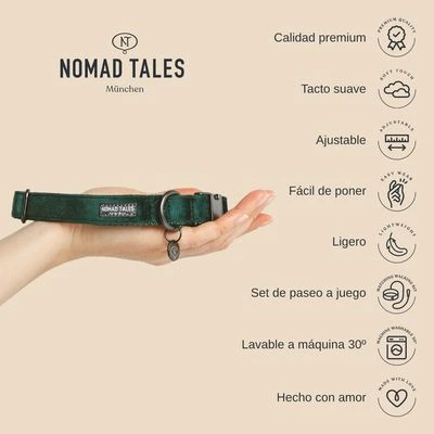 Collar Nomad Tales Blush Vino Para Perros 2 Collar Nomad Tales Blush Vino Para Perros - Imagen 2