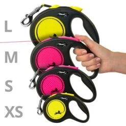 Correa Extensible Flexi New Neon Rosa Con Cinta De 5 M -Mascotas Artículos Tienda 252321 flexi new neon gurt leine pink medium 5m hs 07 9