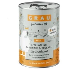GRAU Pollo Puro Con Aceite De Linaza Comida Húmeda Para Perros 6 GRAU Pollo Puro Con Aceite De Linaza Comida Húmeda Para Perros -Mascotas Artículos Tienda 268398 pla grau hundefutter gefluegel pastinake brokkoli 400g hs 01 9